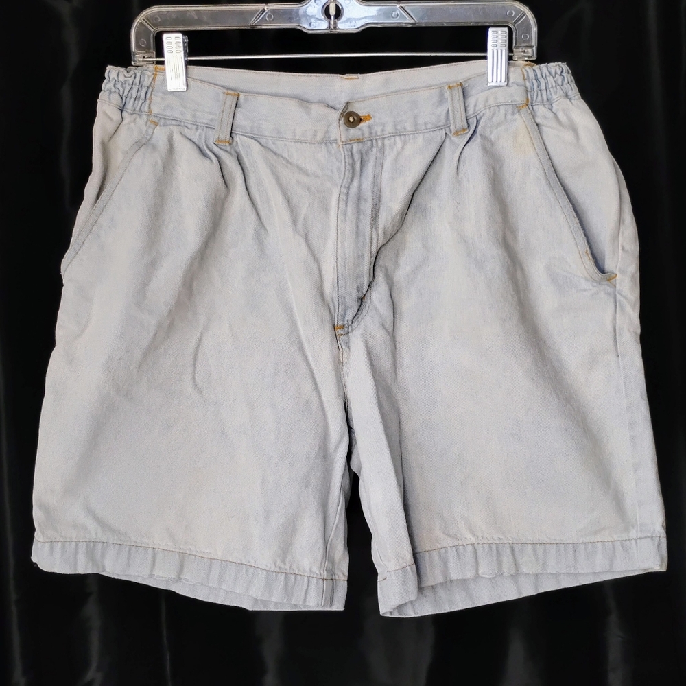 LEVI'S DOCKERS Mens Elastic Waist Blue Jean Denim Shorts